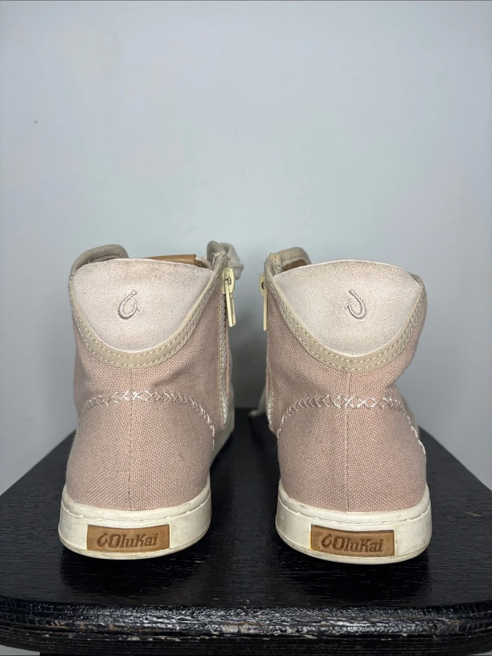 OluKai Women's High-Top Sneakers in Soft Pink
